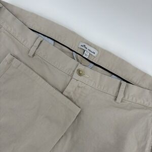 Peter‎ Millar Men's 38 Tan Khaki Kingfield Summer Soft Cotton Twill Pants Golf